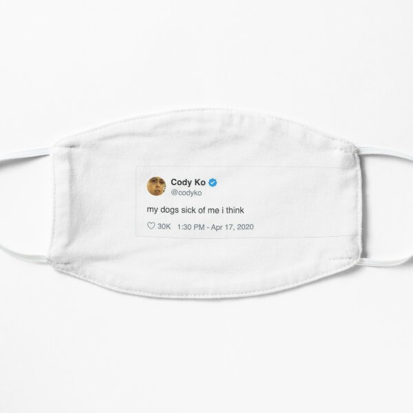 Cody Ko Coronavirus Tweet Flat Mask RB1108 product Offical Cody Ko Merch